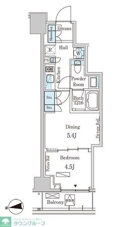 パークアクシス三番町の物件間取画像